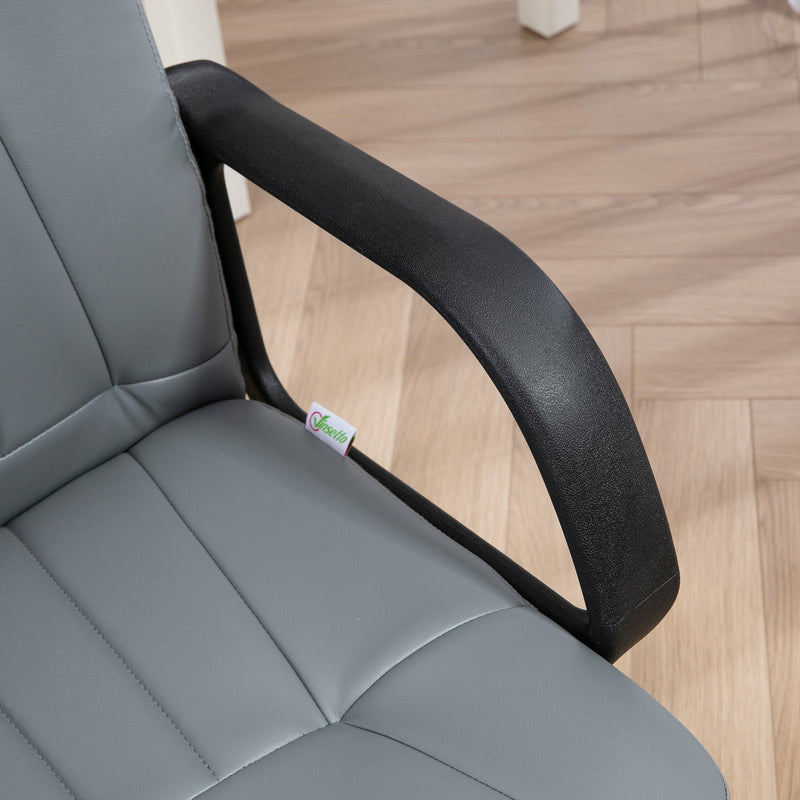 Swivel Executive Office Chair - PU Leather, Ergonomic Computer Desk Chair for Gaming and Office Work - Ideal for Professionals and Gamers in Grey
