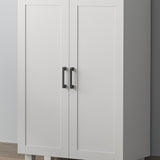 Freestanding Nordic Cupboard - Elegant White Storage Cabinet with Drawers, Doors & Open Countertop - Ideal for Living & Dining Spaces, 130cm