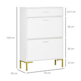 Modern 2-Flip Door Shoe Cabinet with Drawer - Adjustable Shelf Hallway Storage Organizer for 12 Pairs - Ideal for Entryway Clutter Reduction