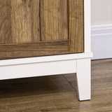 Farmhouse-Style Sideboard - Double-Door Storage Cupboard with Shelves in Dark Grey - Elegant Organization for Dining and Living Areas