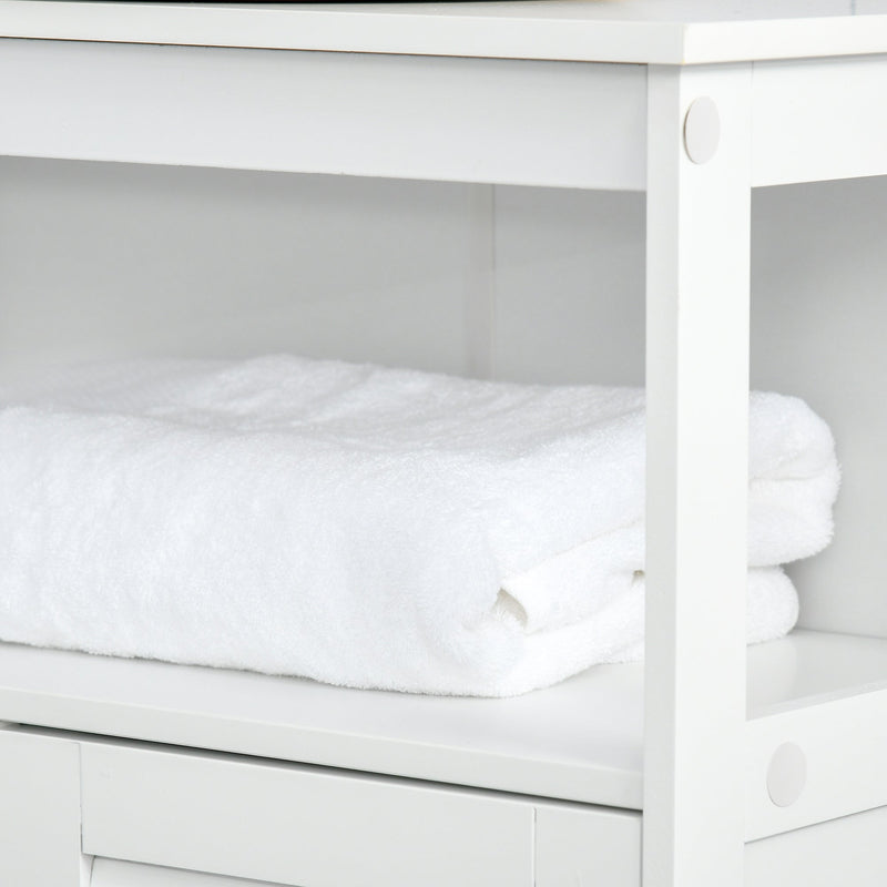 Freestanding Wooden Bathroom Cabinet - Spacious Storage Organizer with Double Shutter Doors, Cupboard Design - Elegant Home Furniture for Bathroom Essentials and Linens