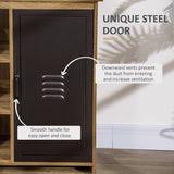 3-Tier Cupboard Storage Cabinet with Steel Door - Adjustable Home Organizer Sideboard for Dining, Living Room, Kitchen - Ideal for Space Optimization and Clutter Reduction