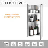 Stainless Steel Corner Mirror Cabinet - Wall-Mounted Bathroom Cupboard with Single Door, 300mm Width - Space-Saving Storage for Small Bathrooms