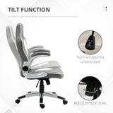 Racing Gaming Chair - High-Back PU Leather Swivel Office Seat with Adjustable Height, Tilt, and Flip-Up Arms - Ideal for Gamers and Home Office Comfort