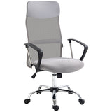 Ergonomic Mesh Office Chair with Adjustable Height and Tilt - Light Grey Comfort Seating Solution - Ideal for Home and Office Use