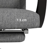 Ergonomic High Back Recliner Office Chair - Adjustable Height, Swivel Wheels, with Footrest and Lumbar Support in Dark Grey - Ideal for Comfortable Working and Relaxation