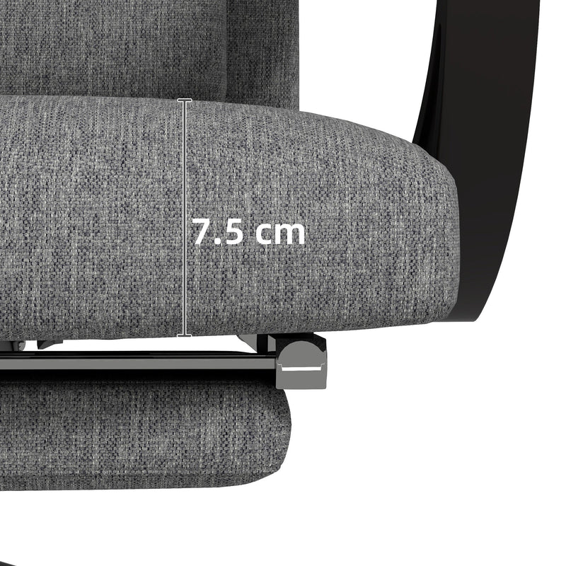 Ergonomic High Back Recliner Office Chair - Adjustable Height, Swivel Wheels, with Footrest and Lumbar Support in Dark Grey - Ideal for Comfortable Working and Relaxation
