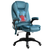 Heated Massage Recliner Chair with Velvet Fabric - 6-Point Vibrating Office Chair, 360° Swivel Base, Plush Comfort - Ideal for Soothing Relaxation & Stress Relief in Workplace or Home