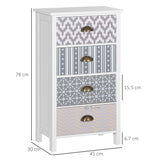 4-Drawer Chest of Drawers with Metal Handles - Slim Bedroom & Living Room Storage Cabinet - Space-Saving Dresser for Clothing and Accessories Organization
