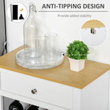 16-Bottle Capacity Modern Wine Cabinet - Kitchen Sideboard with Storage Drawer and Rack - Ideal for Dining Room and Home Bar Organization in White