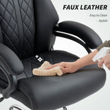 HOMCOM Executive Office Chair with Spring Padding - Black