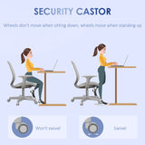 Vinsetto Office Chair, Breathable Mesh Swivel Desk Chair with Adjustable Height and  360° Swivel Security Wheels for Home Office, Study, Grey