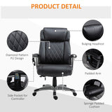 Ergonomic High-Back Massaging Office Chair with Armrests - 6-Point Vibration, Adjustable Height Executive Seat - Ideal for Stress Relief and Comfort in the Workplace