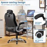 Office Chair with Kneading Massage Feature - Adjustable Height, Rocking Function and Black Design - Ideal for Long Hours at the Office, Relieves Tension and Stress