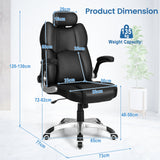 Office Chair with Kneading Massage Feature - Adjustable Height, Rocking Function and Black Design - Ideal for Long Hours at the Office, Relieves Tension and Stress