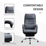High Back Executive Office Chair - Ergonomic Reclining Computer Chair with Adjustable Height & Swivel Wheels, Retractable Footrest - Ideal for Comfortable Long Sitting Periods
