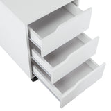 3-Drawer Mobile File Cabinet - Vertical Filing Storage on Wheels, Space-Saving Home Office Organizer - Ideal for Personal Documents & Office Supplies