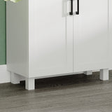 Freestanding Nordic Cupboard - Elegant White Storage Cabinet with Drawers, Doors & Open Countertop - Ideal for Living & Dining Spaces, 130cm