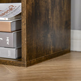 Cubic Cabinet Bookcase - Versatile Shelving Unit with Ample Storage, Rustic Brown Finish - Ideal for Home Office, Study, and Living Room Display