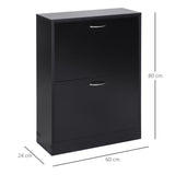 2-Tier Wood Shoe Cabinet with Tipping Bucket - Modern Hallway Storage Organizer, Drawer & Adjustable Shelf, Large Capacity - Ideal for Entryway Clutter Management