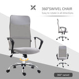 Ergonomic Mesh Office Chair with Adjustable Height and Tilt - Light Grey Comfort Seating Solution - Ideal for Home and Office Use