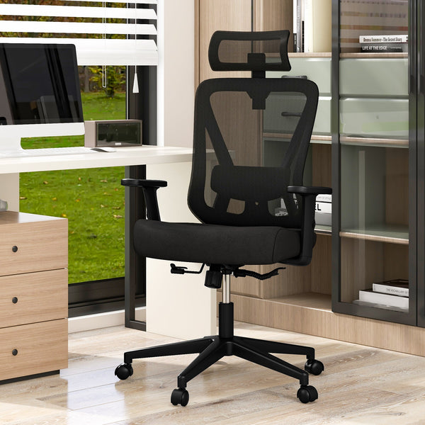 Ergonomic Office Mesh Chair - Adjustable Swivel Task Seat - Ideal for Comfortable and Efficient Working