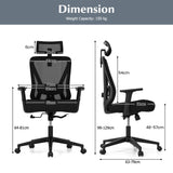 Ergonomic Office Mesh Chair - Adjustable Swivel Task Seat - Ideal for Comfortable and Efficient Working