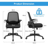 Swivel Rolling Mesh Office Chair - Adjustable Height, Ergonomic Mid-Back, Black - Ideal for Office Workers Seeking Comfort and Mobility