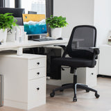 Swivel Rolling Mesh Office Chair - Adjustable Height, Ergonomic Mid-Back, Black - Ideal for Office Workers Seeking Comfort and Mobility