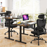 Mesh Office Chair with Adaptive Lumbar Support and Adjustable Headrest-