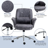 Ergonomic Swivel Desk Chair - Adjustable Mid-Back Office Chair for Work and Study - Ideal for Home Office and Students, Charcoal Grey