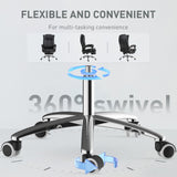 Ergonomic Microfiber Home Office Chair with Reclining Backrest - Armrests and Swivel Casters - Comfortable Desk Chair with Footrest for Long Working Hours