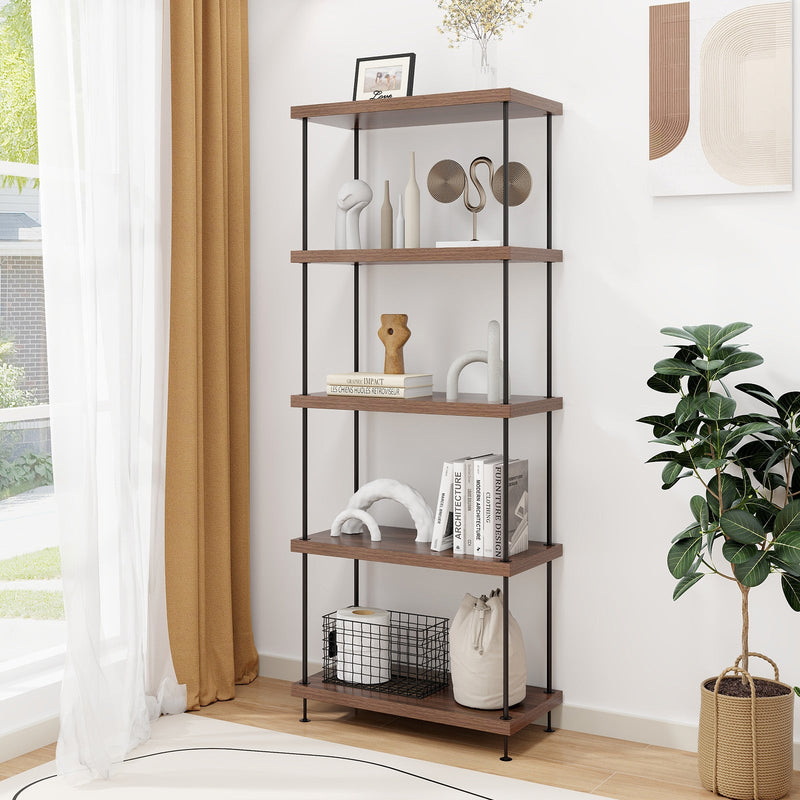 Multipurpose Display Rack with Metal Frame - 2/3/4/5-Tier Storage Solution - Ideal for Organizing Any Room