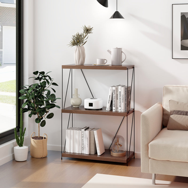 Multipurpose Display Rack with Metal Frame - 2/3/4/5-Tier Storage Solution - Ideal for Organizing Any Room