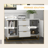 Freestanding Modern Storage Cabinet - 3-Drawer Cupboard for Dining & Living Spaces - Versatile Organization Solution for Home Essentials