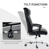High-Back Vibrating Massage Office Chair - Tilt Function, Adjustable Height, Remote Control - Comfort Seating for Long Work Hours