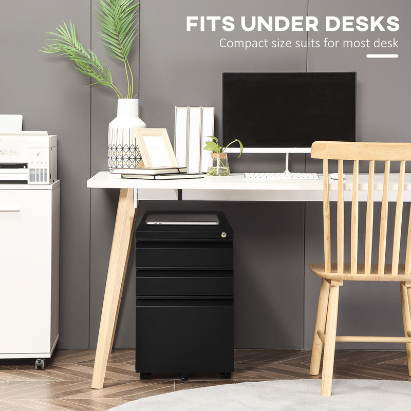 Lockable Metal Vertical File Cabinet with 3 Drawers - Anti-tilt, Holds Letter A4 Legal Size Documents - Secure Storage Solution for Office and Home Use