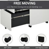 Mobile 3-Drawer Vertical File Cabinet - Lockable Rolling Storage Unit, Under Desk Design - Ideal for Home Office Organization
