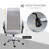 Ergonomic Mesh Office Chair with Adjustable Height and Tilt - Light Grey Comfort Seating Solution - Ideal for Home and Office Use