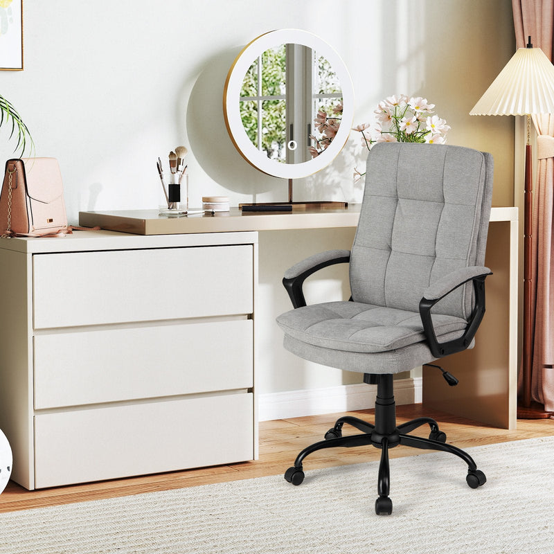 Height-adjustable Office Chair with Rocking Function and Armrest-