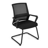 Conference Reception Chair - Lumbar Support, Sled Base Features - Ideal for Comfortable Long Meetings and Events.