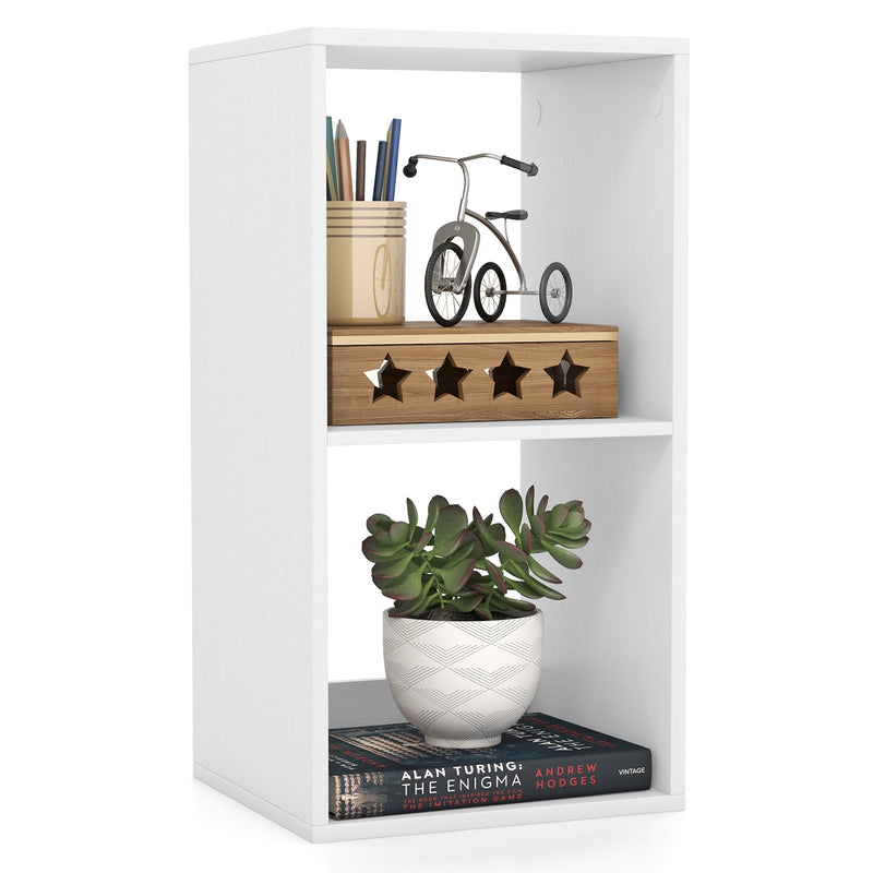 Open Back 2-tier Bookshelf with Anti-toppling Kit-