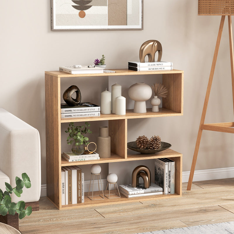 Concave/Convex Bookshelf - Ideal For Living Room, Bedroom, Study or Office - Convenient and Stylish Storage Solution