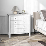 5-Drawer Modern Chest - Bedroom Storage Cabinet with Metal Handles & Smooth Runners - Space-Saving Organizer for Contemporary Home