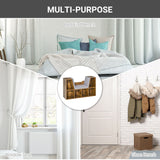 Storage Seat Bookcase - Cushioned Shelf Sideboard for Kids' Reading Nook - Rustic Brown Organizer for Bedroom and Living Room