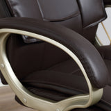 High-Back Home Office Chair - Comfortable Faux Leather Computer Desk Seat with Adjustable Height and Rocking Feature - Ideal for Extended Work Sessions