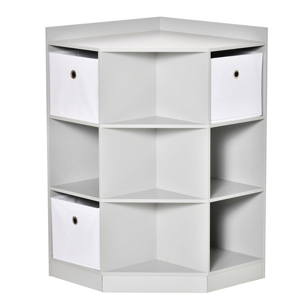 Corner Toy Storage Organizer for Kids - Bookcase Rack with Drawers and Anti-tipping Hardware for Safety - Ideal for Children's Playroom and Bedroom Storage Solutions