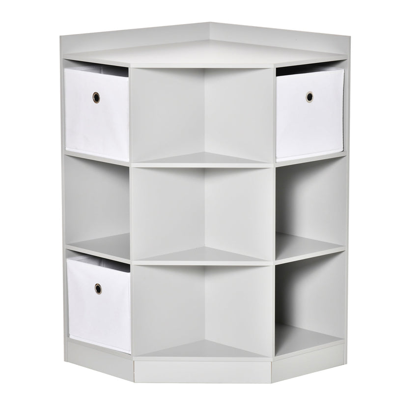 Corner Toy Storage Organizer for Kids - Bookcase Rack with Drawers and Anti-tipping Hardware for Safety - Ideal for Children's Playroom and Bedroom Storage Solutions