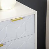 5-Drawer Modern Chest - Bedroom and Living Room Storage Organizer with Golden Steel Base - Contemporary Furniture Solution for Enhanced Home Organization