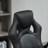 High-Back Swivel Office Chair - Faux Leather Ergonomic Computer Desk Seat with Wheels & Armrests - Comfortable Design for Home or Office Use